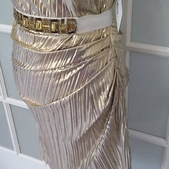 NEW Mark & James Badgley Mischka Metallic Dress - Picture 6 of 16